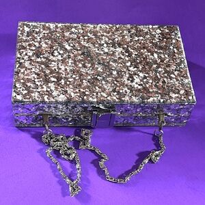 Lovers & Friends Silver Glitter Evening Bag